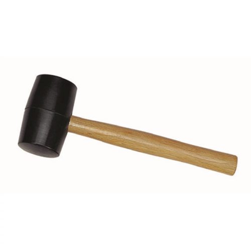 Bautool Gumikalapács fekete gumival, fa nyéllel 80 mm