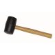 Bautool Gumikalapács fekete gumival, fa nyéllel 80 mm