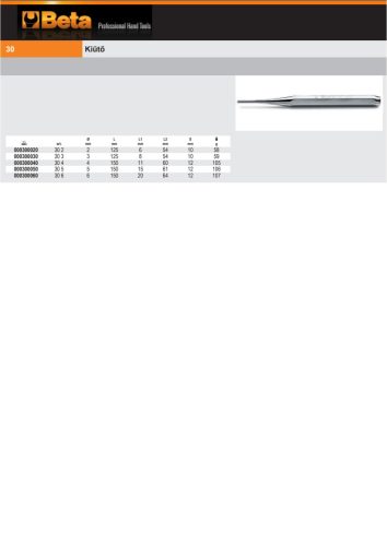 Beta 30 6 Kiütő 6mm