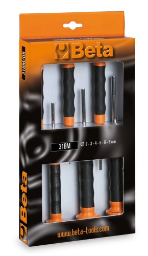 Beta 31BM/D6 6 darabos kiütőkészlet, markolattal 2-3-4-5-6-8 mm