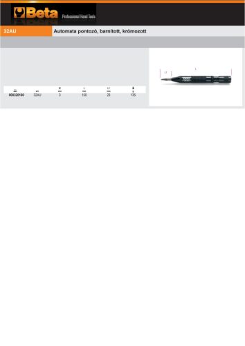 Beta 32AU Automata pontozó, barnított, krómozott 3mm