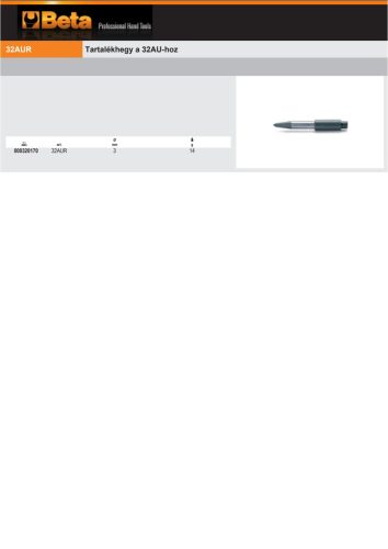Beta 32AUR Tartalékhegy a 32AU-hoz 3mm