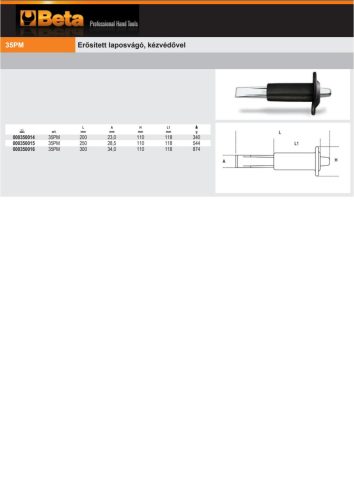 Beta 35PM 200 Erősített laposvágó, kézvédővel 200mm
