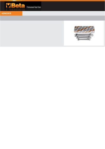 Beta 42INOX/S11 11 darabos nemesacél csillag-villáskulcs készlet