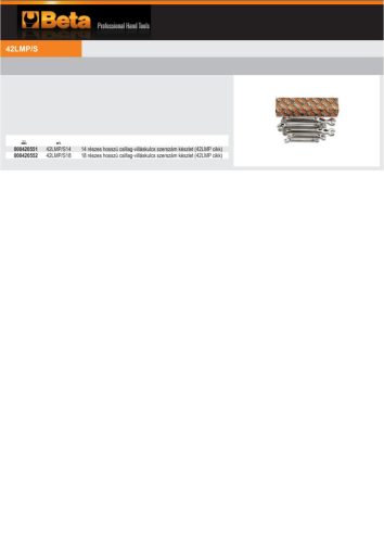 Beta 42LMP/S14  14 részes hosszú csillag-villáskulcs szerszám készlet (42LMP)