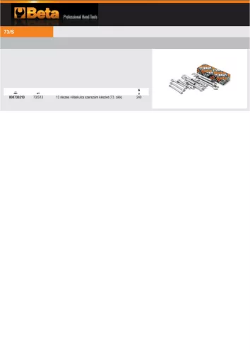 Beta 73/S13 13 részes villáskulcs szerszám készlet (73)