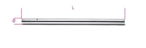Beta 92 Csőtoldatok a 91. típusú kulcsokhoz, krómozott 860 860mm
