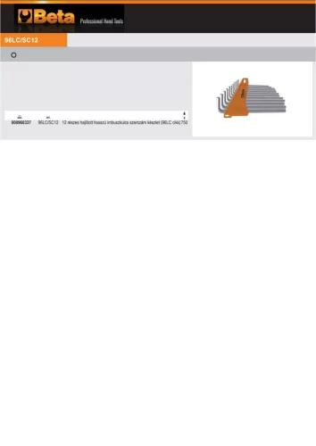 Beta 96LC/SCV12 Tartó a Beta  96LC/SP8-hoz, 96L/SP8-hoz, 96BPC/SP9-hez, 96N/SP9-hez, 96/SP9-hez, 96BP/SP9 termékhez ÜRES