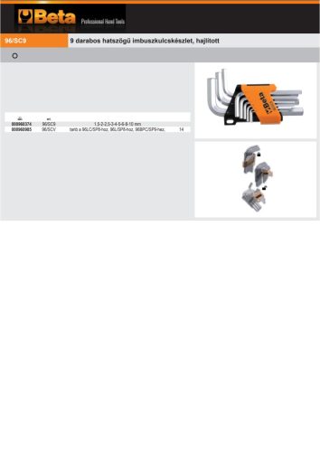 Beta 96/SCV Tartó a Beta 96LC/SP8-hoz, 96L/SP8-hoz, 96BPC/SP9-hez, 96N/SP9-hez, 96/SP9-hez, 96BP/SP9 termékhez ÜRES