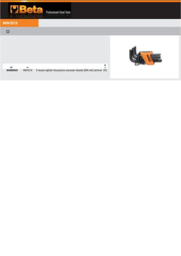 Beta 96N/SCV Tartó a Beta 96LC/SP8-hoz, 96L/SP8-hoz, 96BPC/SP9-hez, 96N/SP9-hez, 96/SP9-hez, 96BP/SP9 termékhez ÜRES