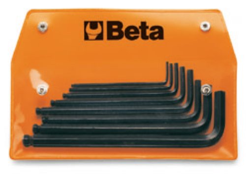 Beta 96BP-AS/8 8 részes hajlított gömbfejű imbuszkulcs szerszám készlet (96BP/AS) műanyag tasakban