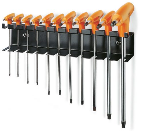 Beta 97TTx/SP11 11 részes T-szárú Torx®-imbuszkulcs markolattal szerszám készlet tartóval