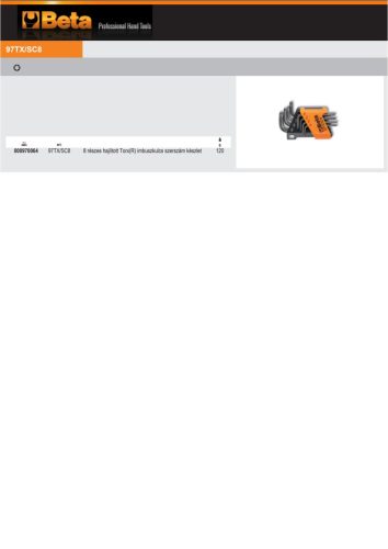 Beta 97Tx/SCV Tartó a Beta a 97BTX/SP8 termékhez ÜRES