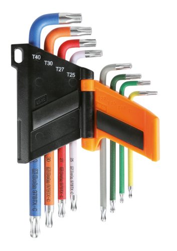 Beta 97BTx-C/SC8 8 darabos színezett gömbfejű hajlított imbuszkulcskészlet Torx® csavarokhoz