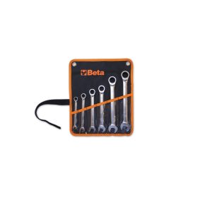   Beta 141/B6 6 részes egyenes racsnis csillag-villáskulcs készlet, vászon tartóban