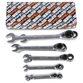   Beta 142/S 15 részes irácsváltós racsnis csillag-villáskulcs készlet