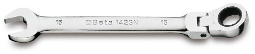 Beta 142SN Csuklós racsnis csillag-villáskulcs 15mm