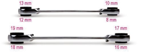 Beta 192 Egyenes racsnis csillagkulcs 4 az 1-ben 16x17/18x19 16x17/18x19mm