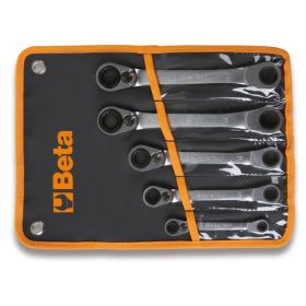   Beta 195P/B5 5 részes racsnis 15°-ban hajlított csillagkulcs készlet (195P ) tasakban