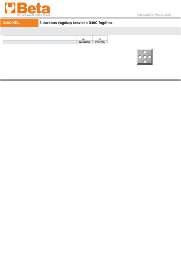 Beta 340C/KRL 3 darabos vágólap készlet a Beta 340C fogóhoz
