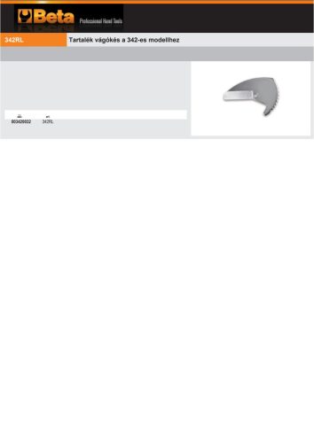 Beta 342RL Tartalék vágókés a Beta 342-es modellhez