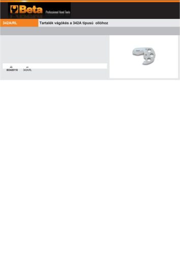 Beta 342A/RL Tartalék vágókés a Beta 342A típusú ollóhoz