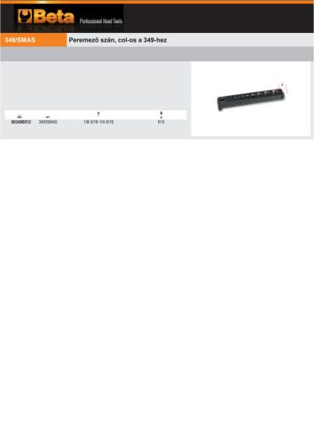 Beta 349/SMAS Peremező szán, col-os a a Beta 349 termékhez