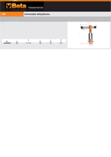 Beta 359 Univerzális lefolyókulcs