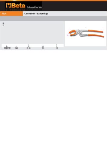 Beta 392C "Connector"-Szifonfogó 25-65mm