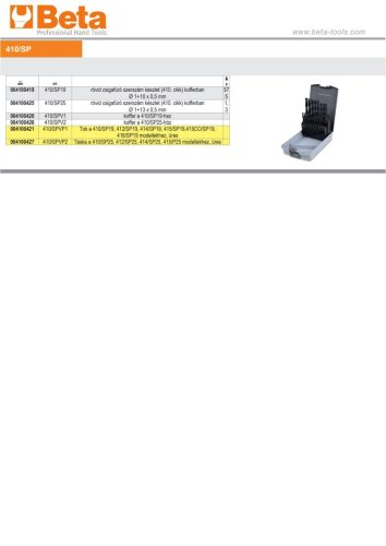 Beta 410/SPVP2 ​Tok a 410/SP25, 412/SP25, 414/SP25, 415/P25 modellekhez, ÜRES