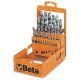 Beta 412/SP25 25 részes rövid csigafúró szerszám készlet 1-13mm 0,5mm emelkedéssel (412) műanyag tokban
