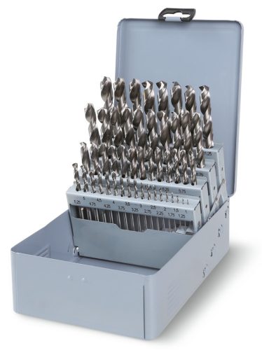 Beta 412/SP49 49 részes rövid csigafúró szerszám készlet 1-13mm 0,25mm emelkedéssel (412) fémkazettában