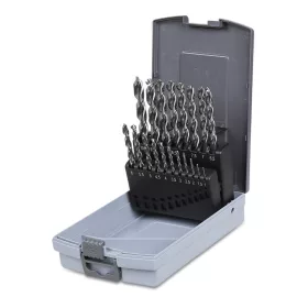   Beta 416P/SP19 19 részes csigafúró szerszám készlet 1-10mm 0,5mm emelkedéssel, HSS, AISI M2, csiszolt, központosítóval műanyag tartóban