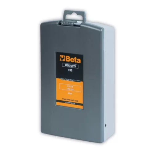 Beta 416G/SP25 25 részes HSS csigafúró készlet lépcsős fúróval