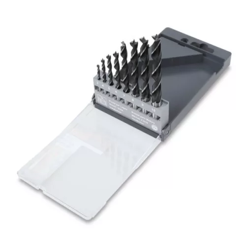 Beta 420D/SP8 8 részes hengerelt csigafúró készlet fához, 2 vágóéllel, központosító csúccsal műanyag tokban