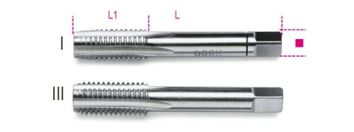 Beta 434 8X075 Kézi menetfúró, metrikus finom menet, HSS M8x0,75
