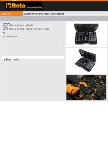 Beta 437K/33 Izzítógyertya sérült menet javítókészlet