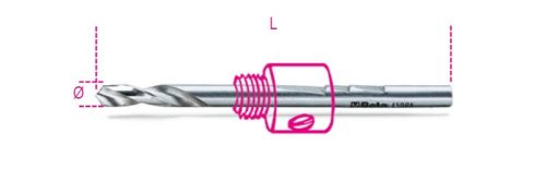 Beta 450PA/1 Központfúró a 450AL/1 típusú felvevőszárhoz, HSS 6,35x105mm