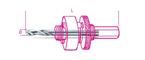 Beta 450PA/2 Központfúró a 450AL/2 típusú felvevőszárhoz, HSS 6,35x80mm
