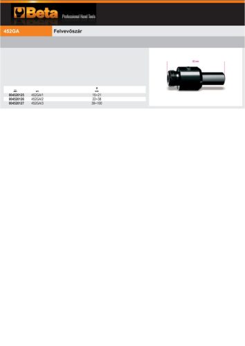 Beta 452GA/3 Felvevőszár 39÷100mm