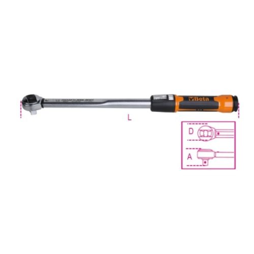 Beta 666-LBF.FT2X Kioldó nyomatékkulcs jobb oldali meghúzáshoz pontosság: ± 3%, 3/8" 4-18​lbf.ft
