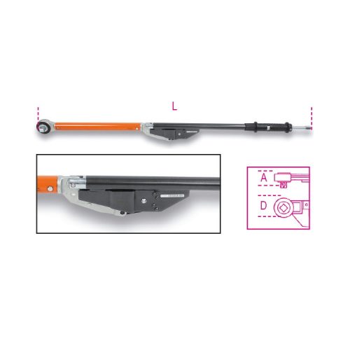 Beta 677/800 Önkioldó nyomatékkulcs 3/4" 200-800Nm