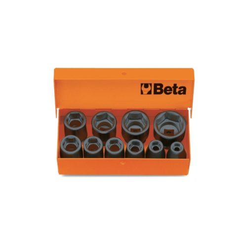 Beta 710/C10 10 darabos 3/8"-os gépi Dugókulcs készlet, fémdobozban