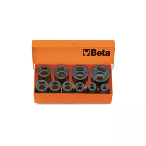 Beta 710/C10 10 darabos 3/8"-os gépi Dugókulcs készlet, fémdobozban