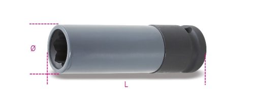 Beta 720MRC Gépi dugókulcs polimer betéttel Mercedes kerékanya profilhoz