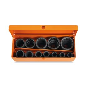   Beta 720B/C12 12 részes tizenkétszögű gépi dugókulcs készlet, barnított, fémdobozban 10-11-12-13-14-17-19-22-24-27-30-32 mm