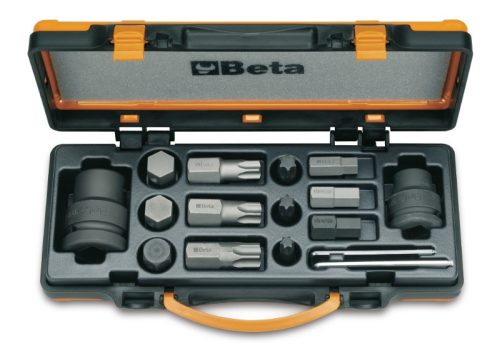 Beta 727/C16 3/4"-os 12 részes gépi csavarhúzóbetét készlet fémdobozban merev hőformált tálcában