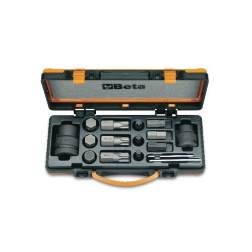 Beta 727/C16 3/4"-os 12 részes gépi csavarhúzóbetét készlet fémdobozban merev hőformált tálcában