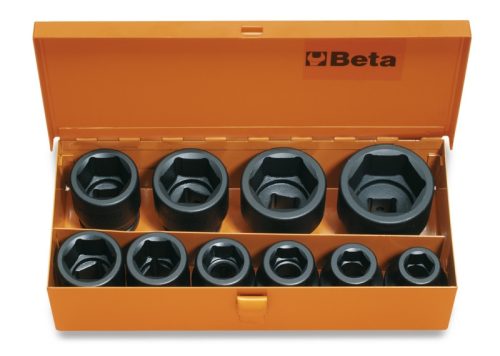 Beta 728/C10 10 részes 3/4"-os gépi dugókulcs, fémdobozban 17-19-22-24-27-30-32-36-41-46 mm