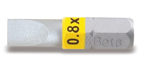 Beta 860LP 0,8x5,5 Színes csavarhúzóbetét hasítottfejű csavarokhoz 0,8x5,5mm